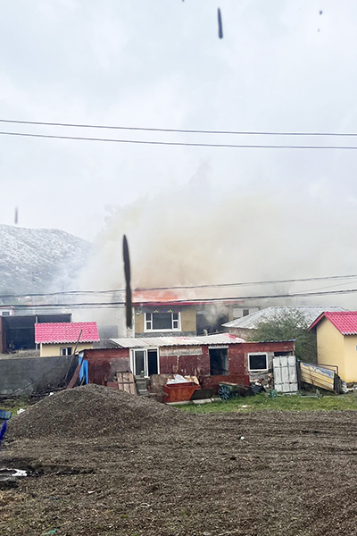 突發(fā)民火，S313草阿路項目緊急救援